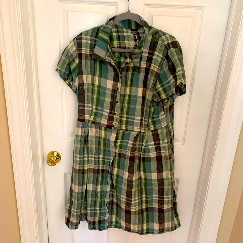 Tuesday of California 1x plaid dress